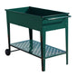 Wallaroo Garden Bed Cart Raised Planter Box 108.5 x 50.5 x 80cm Galvanized Steel - Green