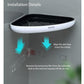 Ecoco Bathroom Corner Shower Shelf Corner Shower Caddy Shower Storage Organizer Wall Mounted for Bathroom, Kitchen, Toilet Black