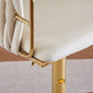 2x Height Adjustable Blue Swivel Bar Stool Velvet Golden Round Base Barstools Chairs