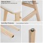 4X Wooden Bar Stool Padded Fabric Dining Chair KANSO 65cm BEIGE