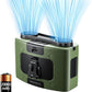 20000mAh Outdoor Portable Waist Fan Hanging Neck Fan Strong Wind with Power Bank LED Lighting for Sports Courier Outdoor Working (Green)