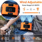 20000mAh Outdoor Portable Waist Fan Hanging Neck Fan Strong Wind with Power Bank LED Lighting for Sports Courier Outdoor Working (Orange)