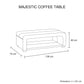 Coffee Table Upholstered PU Leather in Black Colour with open storage