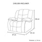 3-2-1 Seater Seater Finest Black Leatherette Recliner Feature Console LED Light Ultra Cushioned