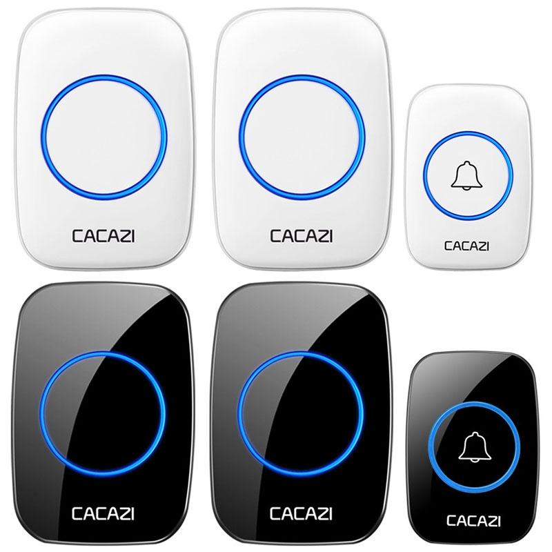 Wireless Waterproof Smart Doorbell - 2 Battery Options - White