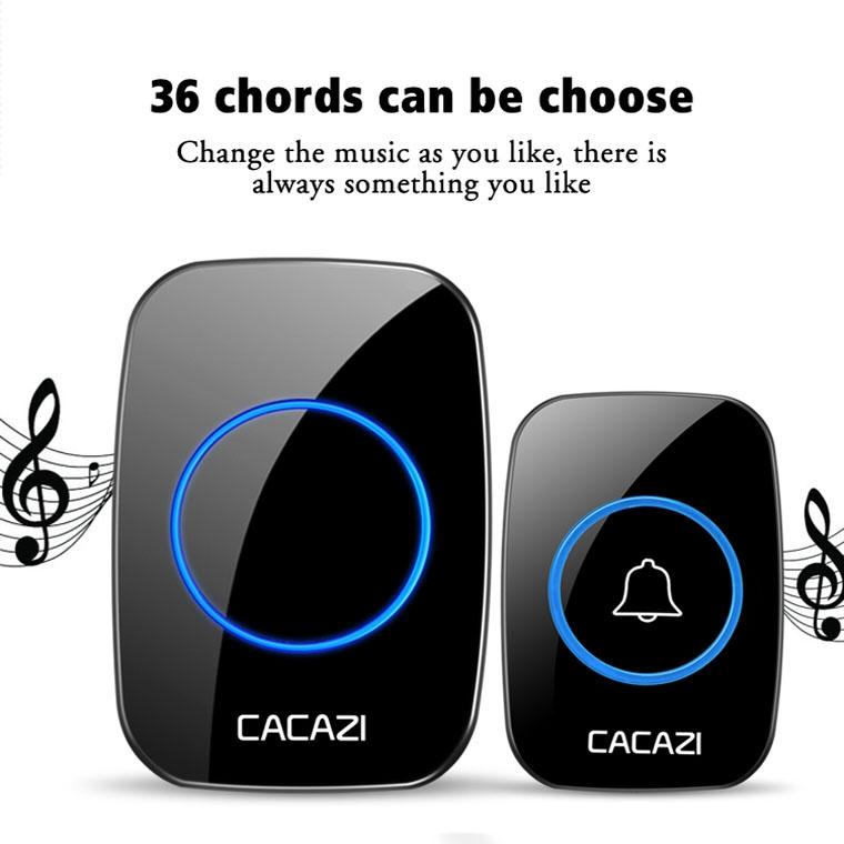 Wireless Waterproof Smart Doorbell - 2 Battery Options - White