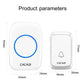 Wireless Waterproof Music Doorbell - 1 To 1 Battery Type - White