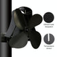 4-blade Heat Powered Fireplace Stove Fan - Aluminum - Rose Red