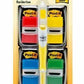 Post-it Flags Value Pack 50/Dispenser 4 Dispensers/Pack 1 in Wide Highlighter