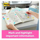 Post-it Flags Value Pack 50/Dispenser 4 Dispensers/Pack 1 in Wide Highlighter