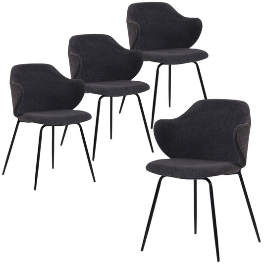 Set of 2 Dining Chairs in Graphite