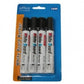 4 Pack White Board Marker Pens - Black
