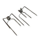 2pcs Rotisserie Spit Forks Roast Chicken Fork Kabob Skewer BBQ Spit Forks Gyro