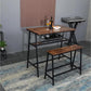 Viviendo Dining Table, Bar Table with Wine Storage Rack - Industrial Style