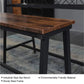 Viviendo Dining Table, Bar Table with Wine Storage Rack - Industrial Style
