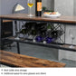 Viviendo Dining Table, Bar Table with Wine Storage Rack - Industrial Style