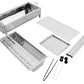 Stainless Steel Portable Outdoor BBQ Barbecue Grill Set Charcoal Kebab Picnic Camping Sets Large