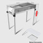 Stainless Steel Portable Outdoor BBQ Barbecue Grill Set Charcoal Kebab Picnic Camping Sets Large