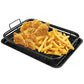 BBQ Square Non-Stick Stainless Steel Grill Basket - Copper Color, Small Size (30*22*5.5 cm), Ideal for Grilling Meat and Vegetables
