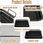 BBQ Square Non-Stick Stainless Steel Grill Basket - Copper Color, Small Size (30*22*5.5 cm), Ideal for Grilling Meat and Vegetables