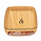 Wooden LED Flame Aromatherapy Diffuser with Humidifier - Ambient Light Essential Oil Diffuser