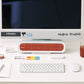 Orange Slim Desktop Rectangular Fan with Modern Design