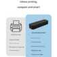 White A4 Portable Thermal Printer for Android/iOS - Compact and Wireless, Supports Paper Width <= 216mm