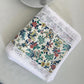 2 PCS Navy Blue Floral 100% Cotton Solid Color Thickened Adult Face Towel with Floral Soft Texture - 35 x 75cm