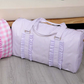 Purple Travel Bag with Large Capacity - Stylish Striped Backpack for Short Trips, 40x28x10cm