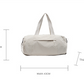 Beige Candy-Colored Women's Gym Duffel Bag - Large Capacity Cylindrical Travel Tote with Handles
