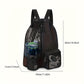 Purple Mesh Drawstring Swim Backpack with Wet Bag - Durable Beach Gym Bag for Wet Gear