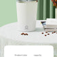 White Portable Automatic Mixing Coffee Cup - Stainless Steel Magnetic Stirrer(No handle)