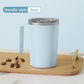 Blue Portable Automatic Mixing Coffee Cup - Stainless Steel Magnetic Stirrer(handle stlye)
