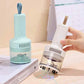 Beige Portable Wireless Car Vacuum Cleaner - USB Rechargeable, High Suction, Compact Design for Home & Keyboard Cleaning