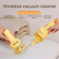 Yellow Portable Wireless Car Vacuum Cleaner - USB Rechargeable, High Suction, Compact Design for Home & Keyboard Cleaning