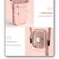 Pink Portable Handheld Fan with Neck Strap & Phone Stand
