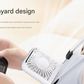 White Portable Cooling Fan with Neck Lanyard & Phone Stand - USB Rechargeable