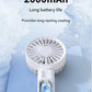 Black Dual-Blade Portable Neck Fan - Rechargeable USB Fan with Carabiner