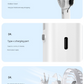 Black Dual-Blade Portable Neck Fan - Rechargeable USB Fan with Carabiner