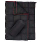 200x140cm Black Large Outdoor Camping Down Cotton Wearable Warmth Blanket, Quilted Poncho Shawl Throw with Storage Bag, Lightweight Warm Camping Quilt for Camping Travel Home Use