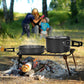 11PCS Orange Camping Cookware Set – Lightweight Aluminium Camping Pots, Frying Pan, Kettle & Stainless Steel Cutlery, Portable Non-Stick Outdoor Cooking Set for 2-3 Person Camping, Hiking, Backpacking & Picnic