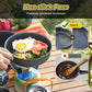 11PCS Black Camping Cookware Set – Lightweight Aluminium Camping Pots, Frying Pan, Kettle & Stainless Steel Cutlery, Portable Non-Stick Outdoor Cooking Set for 2-3 Person Camping, Hiking, Backpacking & Picnic