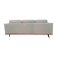 3 Seater Sofa Beige Fabric Modern Lounge Set for Living Room Couch with Wooden Frame