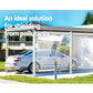 Instahut 1.3X2.4M Outdoor Blinds Clear Roll Down Awning Retractable Outdoor Blinds Water Wind Proof Transparent