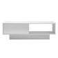 Artiss Coffee Table LED Lights High Gloss Storage Drawer Modern Furniture White
