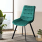 Artiss Set of 2 Reith Dining Chairs Kitchen Cafe Chairs Velvet Upholstered Green