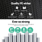 Gardeon Side Table Coffee Patio Outdoor Furniture Rattan Desk Indoor Garden Black