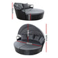 Gardeon Outdoor Lounge Setting Patio Furniture Sofa Wicker Garden Rattan Set Day Bed Black