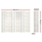 Artiss Room Divider Screen Privacy Wood Dividers Stand 6 Panel Nova White