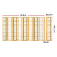 Artiss Room Divider Screen Privacy Wood Dividers Stand 8 Panel Nova Natural